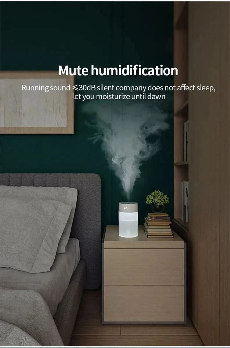 Air Humidifier Ultrasonic Mini Aromatherapy Diffuser Portable Sprayer USB Essential Oil Atomizer LED Lamp for Home Car