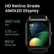 HAYLOU RS4 Plus Smartwatch 1.78'' AMOLED Display 105 Sports Modes 10-day Battery Life Smart Watch SpO₂ Heart Rate Sleep Monitor