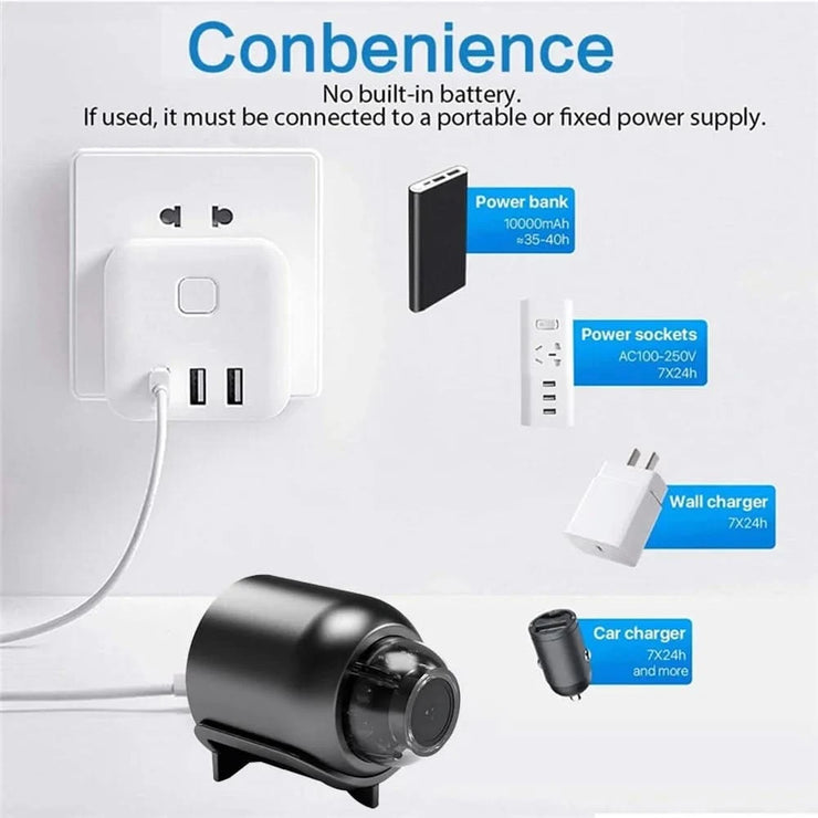 1080P HD Mini Camera Wifi IP Smart Home Indoor Night Vision AI Human Camcorder Audio Video Wireless Security Surveillance Camera