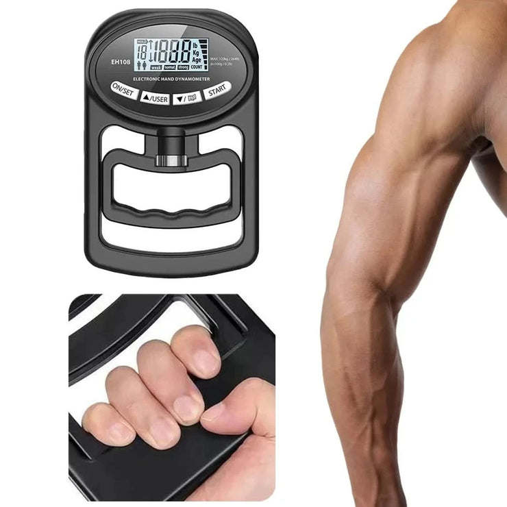 Grip Strength Tester 265Lbs/120Kg Digital Hand Dynamometer Grip Strength Meter USB LCD Screen Hand Grip for Power Training Sport