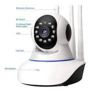 Ip Camera 3 Antennas Wifi Wireless 3 Generation Night Vision