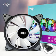 Aigo AR12 120mm pc computer Case Fan RGB Heatsink aura sync sata port 12cm Cooler argb Silent controller fan cooling ventilador - NR SMARTHUB