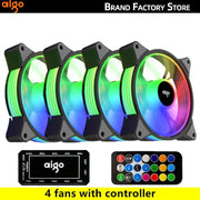 Aigo AR12 120mm pc computer Case Fan RGB Heatsink aura sync sata port 12cm Cooler argb Silent controller fan cooling ventilador - NR SMARTHUB