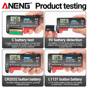 ANENG BT - 168 PRO Digital Lithium Battery Capacity Tester Checkered load analyzer Display Check AAA AA Button Cell Universal test - NR SMARTHUB