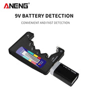 ANENG LCD Display C AA AAA D N 9V 1.55V Universal Button Cell Battery Tester Volt Capacity Check Detector Capacitance Tool - NR SMARTHUB