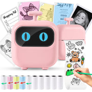 Thermal Mini Printer, X2 Inkless Sticker Maker With Thermal Papers & Sticker Papers, Bluetooth Portable Pocket Phone Printer For Notes, Receipts, Pictures, DIY, Compatible With IOS&Android