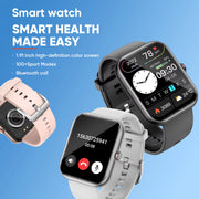 A221 Big Screen Men Smart Watch BT Call AI Voice Sport Watch Fitness Tracker Waterproof Women Smartwatch Men