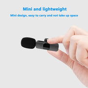 Wireless Lavalier Lapel Microphone For IPhone IPad Professional Wireless Clip Mic - Cordless Omnidirectional Condenser Recording Mic For Interview Video Podcast Vlog YouTube